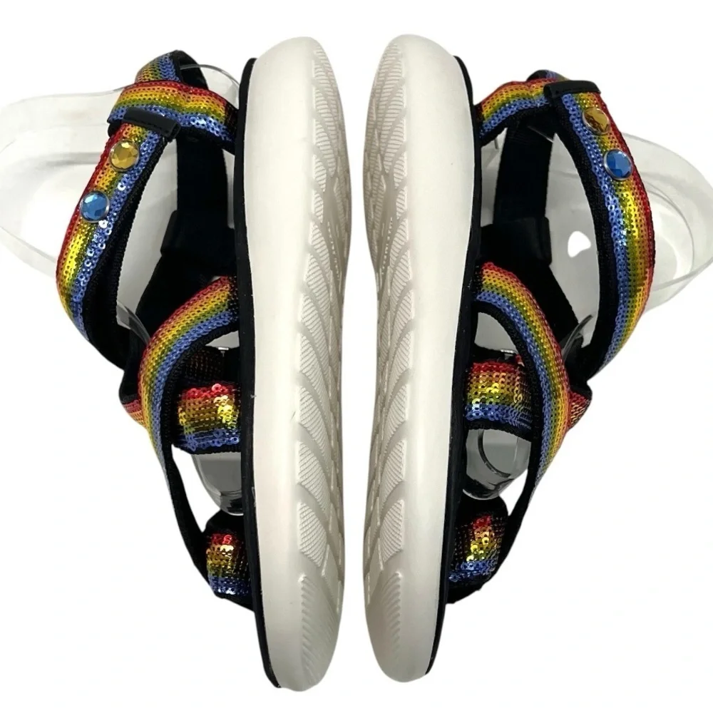 Marc Jacobs Comet Sport Rainbow Sequin Platform Sporty Outdoor Sandals Women 40 - Picture 9 of 15